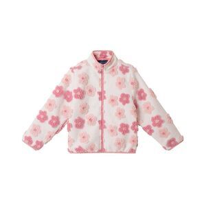 Andy & Evan Girls  Floral Printed Sherpa Jacket, Pink